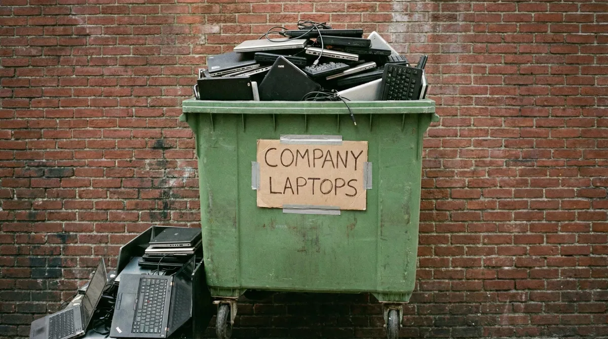 broken company laptops