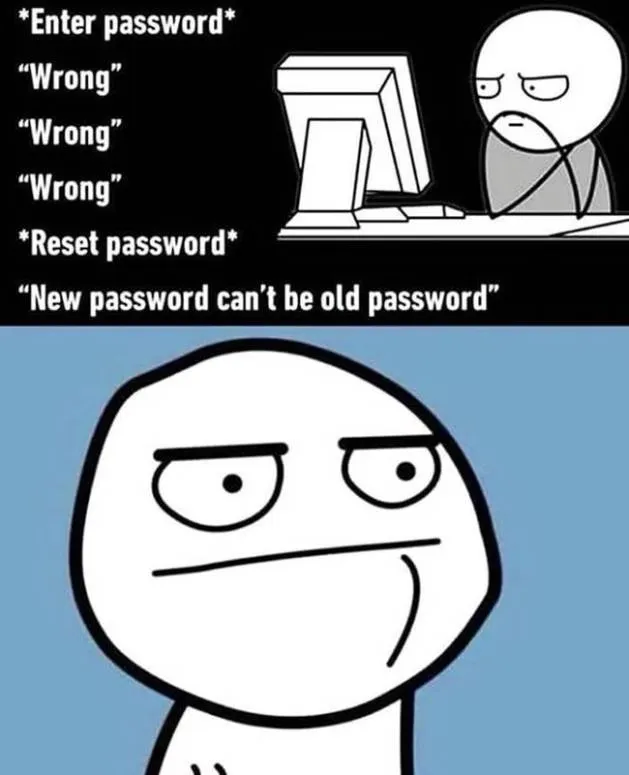 Reset password meme